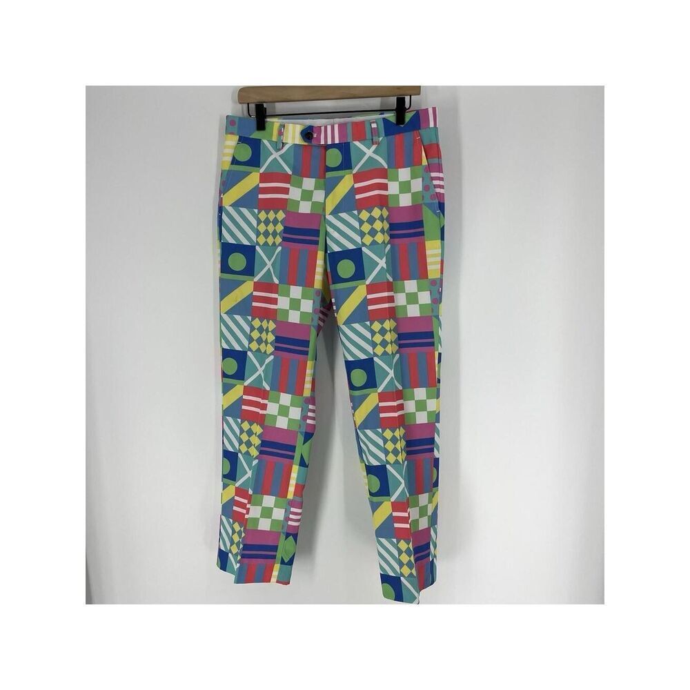 Shinesty Golf Pants Size 31x27 Mens Kentucky Secretariat Derby Flag Print Race